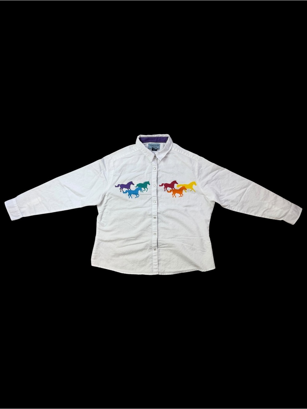 Vintage Women’s 00s Wrangler Blues White Multicolor XXL Button-Up Shirt - Picture 2 of 13